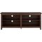 Walker Edison - Modern 58" Wood Open Storage TV Stand for Most TVs up to 65" - Brown-Front_Standard