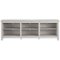 Walker Edison - Modern 70" Open 6 Cubby Storage TV Stand for TVs up to 80" - White Wash-Front_Standard