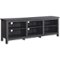 Walker Edison - Modern 70" Open 6 Cubby Storage TV Stand for TVs up to 80" - Charcoal-Front_Standard