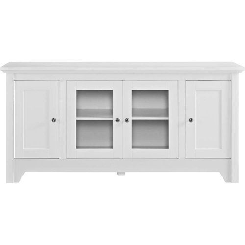 Walker Edison - 52" 4 Door Media Storage TV Stand for Most Flat-Panel TV's up to 58" - White