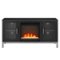 Walker Edison - Avenue Fireplace TV Console for Most TVs Up to 55" - Black-Front_Standard