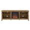 Walker Edison - Open Storage Fireplace TV Stand for Most TVs Up to 85" - Barnwood-Front_Standard