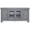 Walker Edison - 4 Door Media Storage TV Stand for Most Flat-Panel TV's up to 55" - Gray-Front_Standard