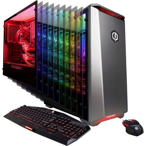 CyberPowerPC - Gamer Panzer Desktop - Intel Core i7-7800X - 16GB Memory - Dual NVIDIA GeForce GTX 1070 - 240GB SSD + 2TB Hard Drive - Gray-Front_Standard 