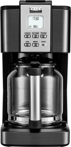  Bella - Pro Series 14-Cup Coffee Maker - Black stainless steel