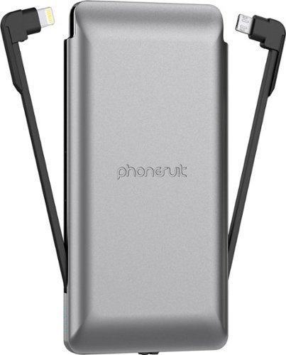  PhoneSuit - JOURNEY 5,000 mAh Portable Charger for Most Lightning-Equipped Apple® Devices - Gray/black