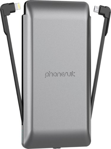  PhoneSuit - JOURNEY 10,000 mAh Portable Charger for Most Lightning-Equipped Apple® Devices - Gray/black