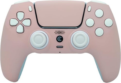Custom Controllerzz - Custom Wireless Controller for PS5 - Baby Pink & White Inserts-Front_Standard 