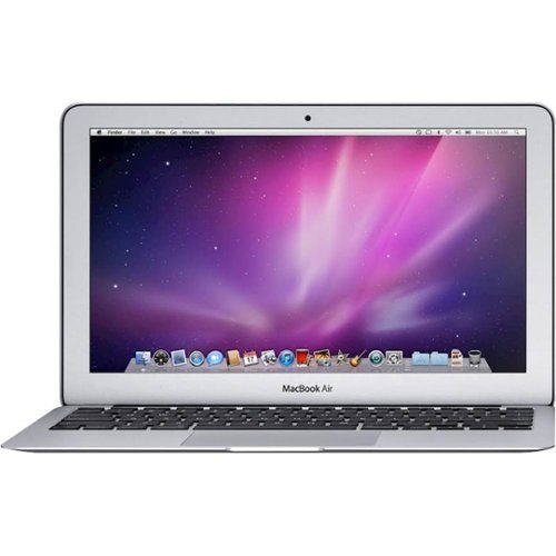 Apple - MacBook Air 11.6" Pre-Owned Laptop - Intel Core i5 - 2GB Memory - 64GB Solid State Drive - Silver-Front_Standard 