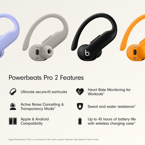 Beats Powerbeats Pro 2 True Wireless Active Noise Canceling  Earbuds - Jet Black WORLDWIDE DELIVERY