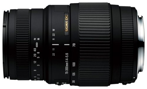 Sigma - 70-300mm f/4-5.6 DG Macro Telephoto Zoom Lens for Select PENTAX DSLR and 35mm SLR Film Cameras - Black-Front_Standard 