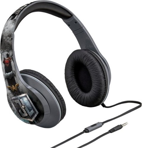  iHome - Justice League Over-the-Ear Headphones - Gray/Black