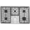 GE - 36" Built-In Gas Cooktop - Stainless Steel-Front_Standard 