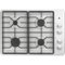 GE - 30" Gas Cooktop - White-Front_Standard