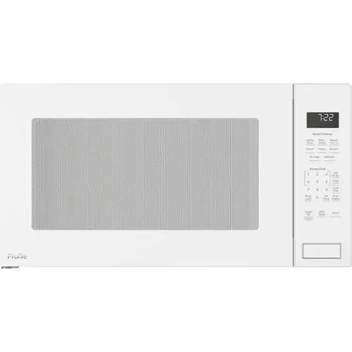 Front. GE Profile - 2.2 Cu. Ft. Built-In Microwave - White.