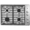 GE - 30" Built-In Gas Cooktop - Stainless Steel-Front_Standard