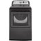 GE - 7.4 Cu. Ft. 14-Cycle Electric Dryer with Steam - Diamond Gray-Front_Standard