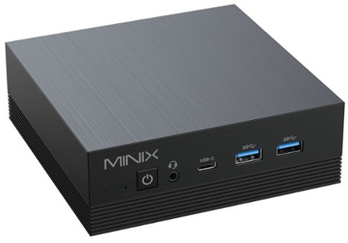 MINIX - Z100-Aero Fanless Mini PC, Intel 12th Gen N100, 16GB DDR4, 512GB PCIe Gen3 x 1 NVMe SSD Windows 11 Pro Desktop Computer - Black