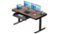 ErgoAV - Adjustable Electric Standing Desk with USB Ports & Storage Drawer/Keyboard Tray - 55" x 27", Model ERDS4-01WN - Walnut-Front_Standard