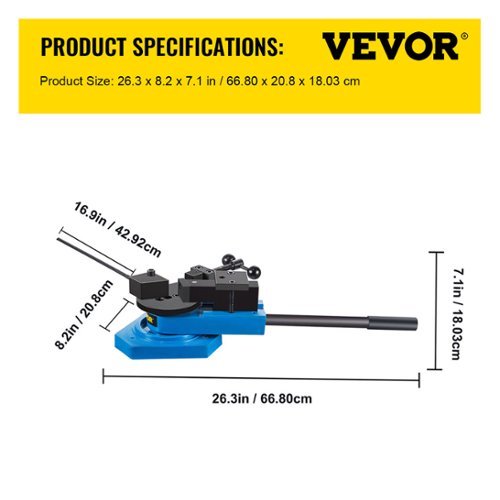VEVOR SBG 40 Metal Scroll Bender High Hardened Steel Scroll Bender