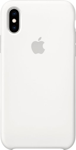 Apple - iPhone® XS Silicone Case - White-Front_Standard 