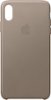 Apple - iPhone® XS Max Leather Case - Taupe-Front_Standard