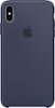 Apple - iPhone® XS Max Silicone Case - Midnight Blue-Front_Standard