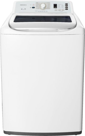 Insignia™ - 4.1 Cu. Ft. High Efficiency Top Load Washer - White - Front_Standard