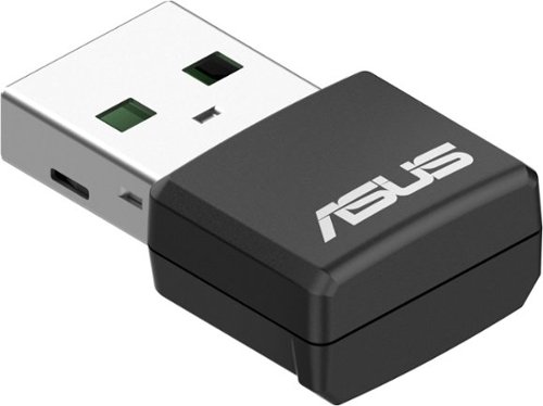 ASUS - USB-BE92 Nano Tri-Band Wi-Fi 7 USB Network Adapter - Black-Front_Standard