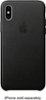 Apple - iPhone® X Leather Case - Black-Front_Standard