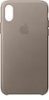 Apple - iPhone® X Leather Case - Taupe-Front_Standard