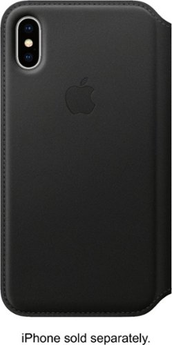  Apple - iPhone® X Leather Folio - Black