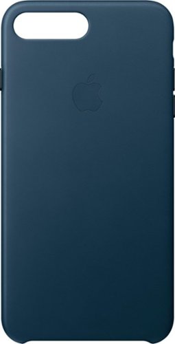 Apple - iPhone® 8 Plus/7 Plus Leather Case - Cosmos Blue-Front_Standard 