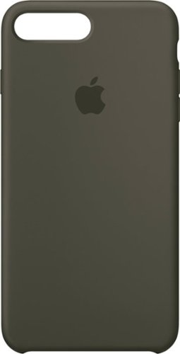 Apple - iPhone® 8 Plus/7 Plus Silicone Case - Dark Olive-Front_Standard 