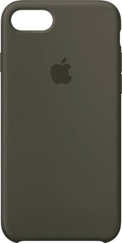 Apple - iPhone® 8/7 Silicone Case - Dark Olive-Front_Standard 