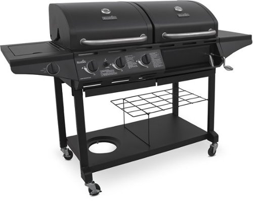  Char-Broil - Gas and Charcoal Grill - Black/Chrome