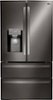 LG - 27.8 Cu. Ft. 4-Door French Door Smart Refrigerator with Smart Cooling System - Black Stainless Steel-Front_Standard