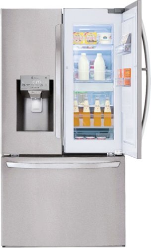LG - 27.7 Cu. Ft. French Door-in-Door Smart Wi-Fi Enabled Refrigerator - Stainless Steel-Front_Standard 