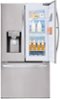 LG - 27.7 Cu. Ft. French Door-in-Door Smart Wi-Fi Enabled Refrigerator - Stainless Steel-Front_Standard