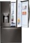 LG - 27.7 Cu. Ft. French Door-in-Door Smart Wi-Fi Enabled Refrigerator - Black Stainless Steel-Front_Standard