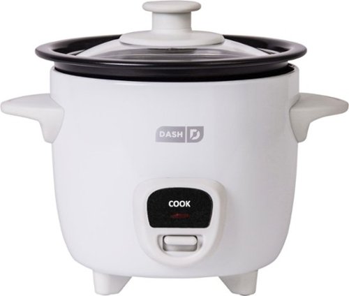  DASH - 2-1/4-Cup Mini Rice Cooker - White