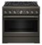 KitchenAid - 5.1 Cu. Ft Commercial Gas Range with No Preheat Air Fry Mode and 6 Burner - Black Ore-Front_Standard