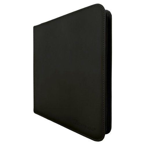Ultra PRO - Vivid 12-Pocket Zippered PRO-Binder: Black - Protect 480 Standard Size Cards In Side Loading Pockets,-Front_Standard 