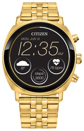 Citizen CZ Smart 41mm Unisex Stainless Steel Casual Smartwatch with IP Stainless Steel Bracelet - Gold INTERNATIONAL SHIPPING