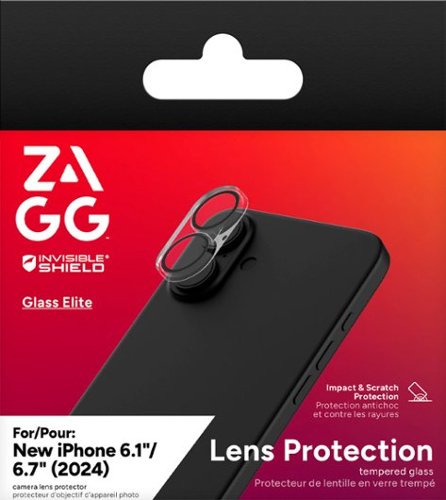 ZAGG InvisibleShield Glass Elite Anti-Reflective Lens Protector for Apple iPhone 16/16 Plus - Clear BUY IN EUROPE