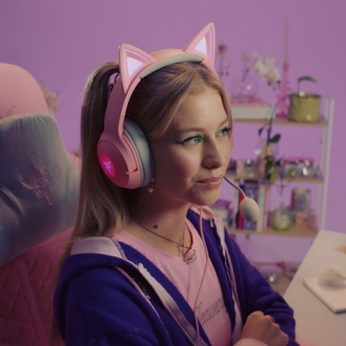 Razer Kraken Kitty V2 Wired Gaming Headset for PC, Mac, Nintendo Switch, Steam Deck, Mobile, and Tablet - Quartz BUY IN SINGAPORE