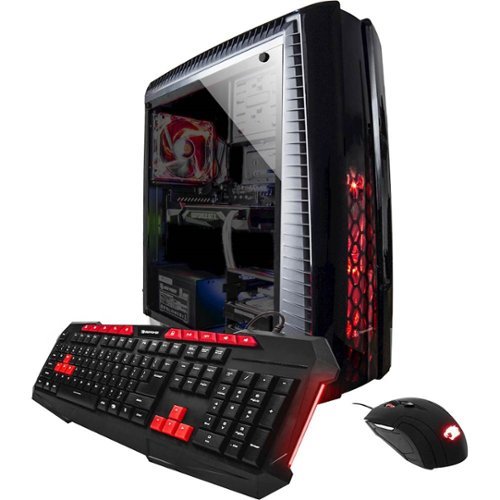 iBUYPOWER - Desktop - Intel Core i7 7700K - 16GB Memory - NVIDIA GeForce GTX 1080 Ti - 120GB Solid State Drive + 1TB Hard Drive - Black/Red-Front_Standard 
