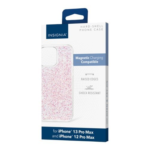 Insignia™ Hard Shell Case for iPhone 13 Pro Max and iPhone 12 Pro Max - Intense Glitter BUY ONLINE