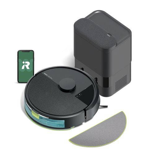 iRobot - Roomba® 1020 Combo Robot Vacuum & Mop + AutoEmpty™ Dock​ - Black-Front_Standard 
