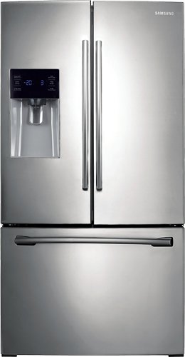  Samsung - 24.6 Cu. Ft. French Door Refrigerator with Thru-the-Door Ice and Water - Stainless Platinum